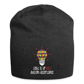 Journée de sensibilisation à l’autisme Cadeau autiste - Bonnet en jersey - charbon - Devant