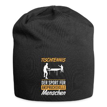 Anspruchsvoller Tischtennis Sport Geschenk - Jersey-Beanie - Schwarz - Vorne