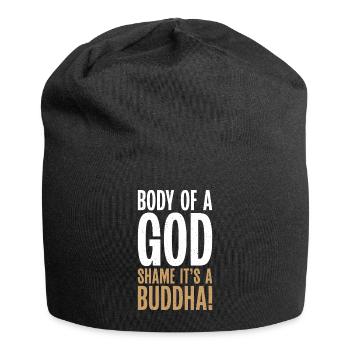 Cadeaux de graisse drôles - Bonnet en jersey - noir - Devant
