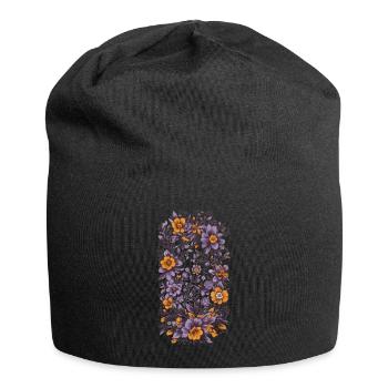 Décoration florale Design esthétique vintage - Bonnet en jersey - noir - Devant