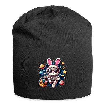 Lapin de Pâques Astronaute Garçons Filles Panier De Pâques - Bonnet en jersey - noir - Devant
