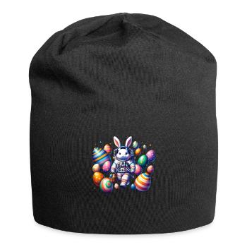 Lapin de Pâques Astronaute Garçons Filles Panier De Pâques - Bonnet en jersey - noir - Devant