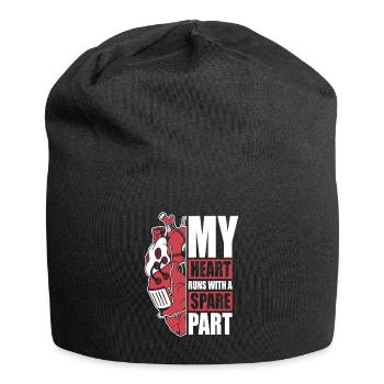 My Heart Runs With A Spare Part Catheter Open - Jersey Beanie - black - Front