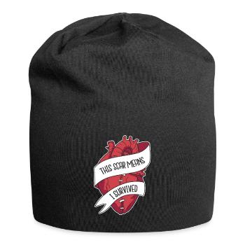 This Scar Means I Survived Transplant Open Heart - Jersey Beanie - black - Front
