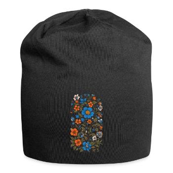 Décoration florale Vintage Esthétique Streetwear Design - Bonnet en jersey - noir - Devant