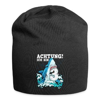 Requin du 3e anniversaire - Bonnet en jersey - noir - Devant