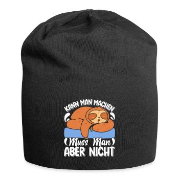 Fauler Kollege Kann man Machen Muss Man Nicht - Jersey-Beanie - Schwarz - Vorne