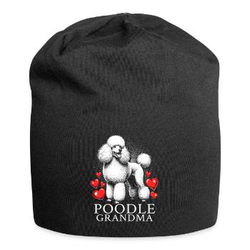 Grand-mère caniche - Bonnet en jersey - noir - Devant