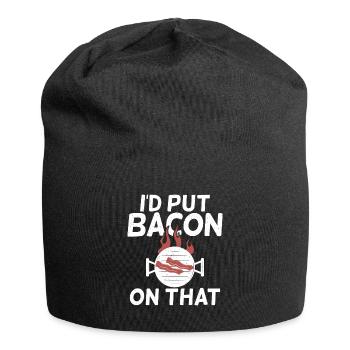 Funny Bacon Gifts - Jersey Beanie - black - Front