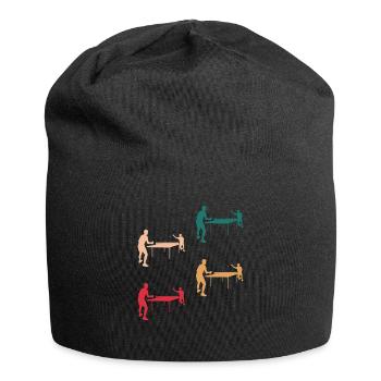 Colorful Table Tennis Match Design - Jersey Beanie - black - Front