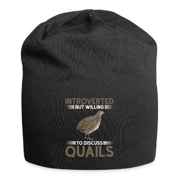 Wachtel Vogel - Jersey-Beanie - Schwarz - Vorne