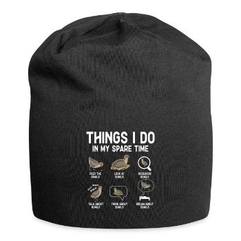 Wachtel Vogel - Jersey-Beanie - Schwarz - Vorne