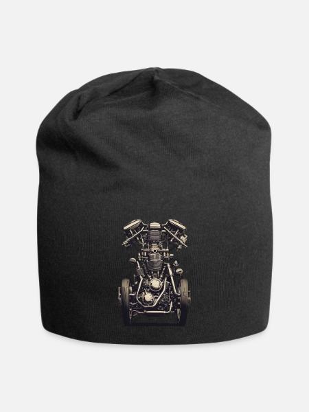 Motor Ingenieur Kraftfahrzeug Mechaniker Vintage - Jersey-Beanie - Schwarz