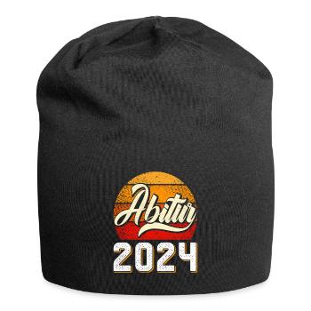 Abitur 2024 Abschluss Abiturient Abi Abiturienten - Jersey-Beanie - Schwarz - Vorne