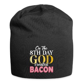 Funny Bacon Gifts - Jersey Beanie - black - Front