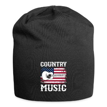 Cadeau de musique country country music - Bonnet en jersey - noir - Devant