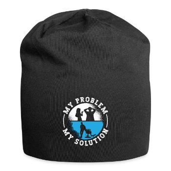 Coiffeur Mon problème Mon pictogramme Papa - Bonnet en jersey - noir - Devant