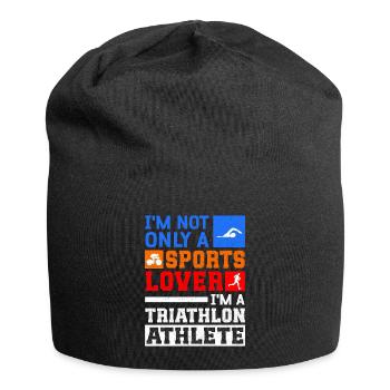 Triathlon Athleten Triathleten Triathlet Geschenk - Jersey-Beanie - Schwarz - Vorne