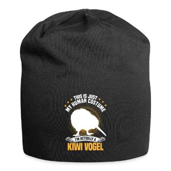 Kiwi Vogel nur ein Kostüm Schnepfenstrauß - Jersey-Beanie - Schwarz - Vorne