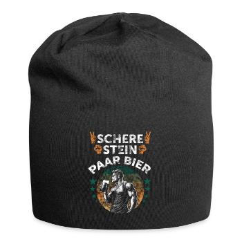 Schere, Stein, Paar, Bier - das perfekte Outfit - Jersey-Beanie - Schwarz - Vorne
