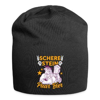 Schere, Stein, Paar, Bier - das perfekte Outfit - Jersey-Beanie - Schwarz - Vorne