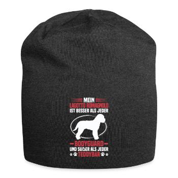 Lagotto Romagnolo protects me water dog - Jersey Beanie - charcoal grey - Front
