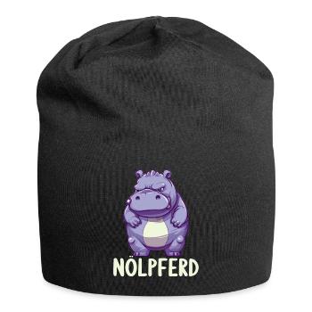 Hippo Hippo Complain Complainer Nölpferd - Jersey Beanie - black - Front