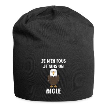 Citation humour Oiseau aigle - Bonnet en jersey - noir - Devant