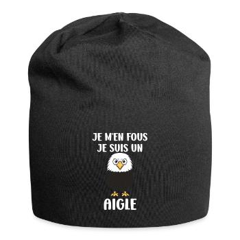 Citation humour Oiseau aigle - Bonnet en jersey - noir - Devant