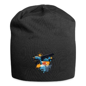 Model Airplane Pilot Airplane Hobby Design - Jersey Beanie - black - Front