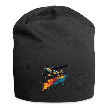 Model Airplane Pilot Airplane Hobby Passion - Jersey Beanie - black - Front