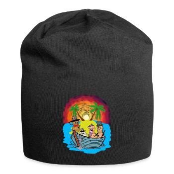 Expédition dans les mers du Sud, Voyage, Aventure, Cacahuètes, Ahoy - Bonnet en jersey - noir - Devant