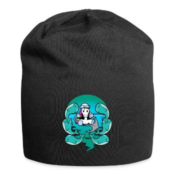 Baleine, Licorne, Marin, Marin Maritime, Marin - Bonnet en jersey - noir - Devant