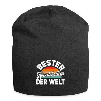 Bürokollege BESTER Arbeitskollege der Welt - Jersey-Beanie - Anthrazit - Vorne