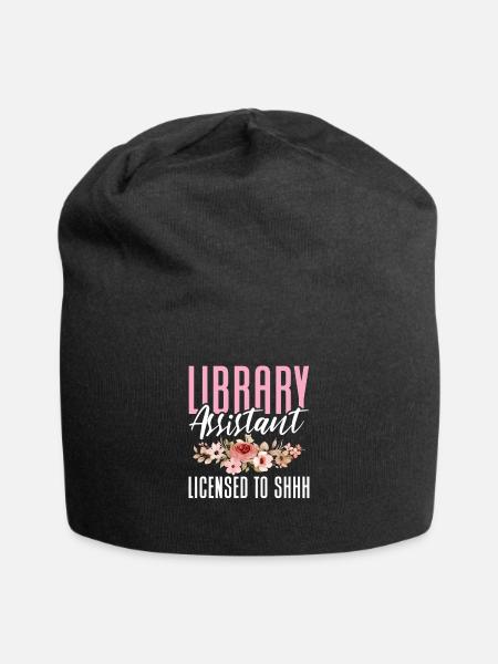 Library assistant Licensed to shhh - Jersey-Beanie - Schwarz