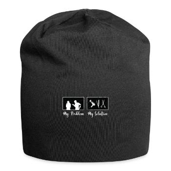 Cosmétologue Mon problème Ma solution Pictogramme Maman - Bonnet en jersey - noir - Devant