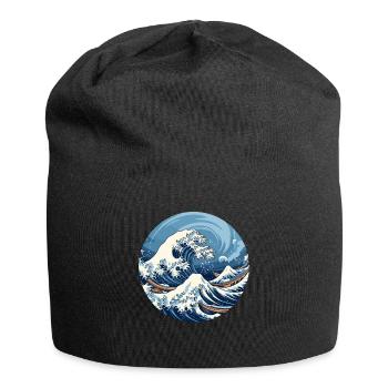 Große Welle The Great Wave Kanagawa - Jersey Beanie - black - Front