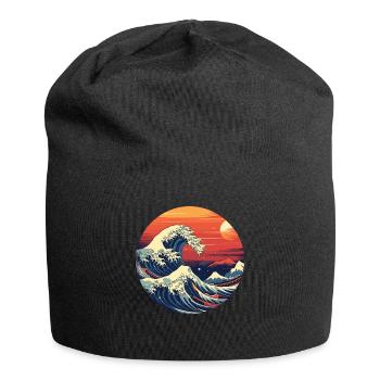Große Welle The Great Wave Kanagawa - Jersey Beanie - black - Front