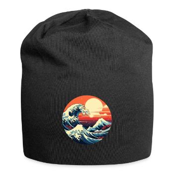 Große Welle The Great Wave Kanagawa - Jersey Beanie - black - Front