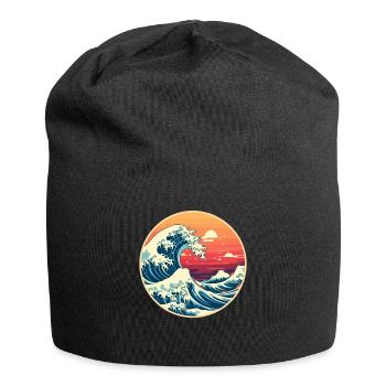 Große Welle The Great Wave Kanagawa - Jersey Beanie - black - Front