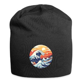 Große Welle The Great Wave Kanagawa - Jersey Beanie - black - Front