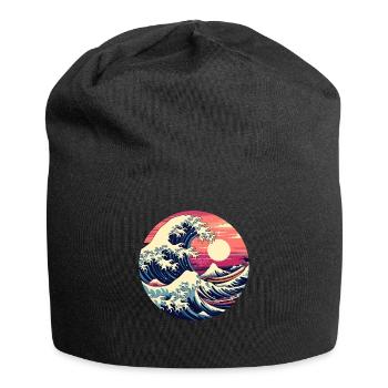 Große Welle The Great Wave Kanagawa - Jersey Beanie - black - Front