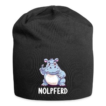 Hippo Hippo Complain Complainer Nölpferd - Jersey Beanie - black - Front