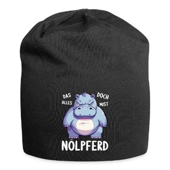 Hippo Hippo Complain Complainer Nölpferd - Jersey Beanie - black - Front