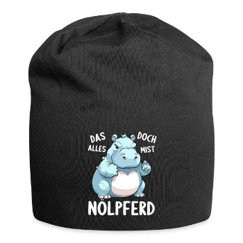 Hippo Hippo Complain Complainer Nölpferd - Jersey Beanie - black - Front