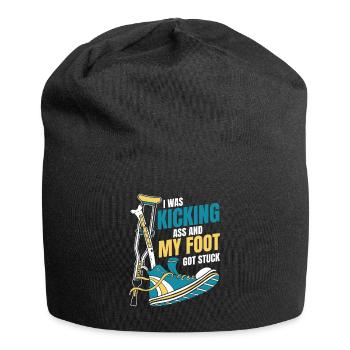 J’avais botté le cul os cassé os cassé os du doigt - Bonnet en jersey - noir - Devant
