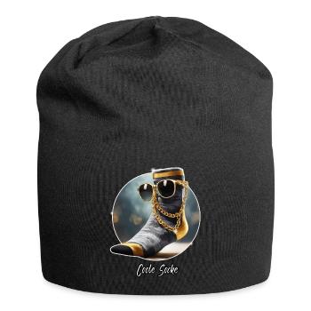 Jeu de mots ambigu sur l’expression allemande – Coole Socke - Bonnet en jersey - noir - Devant