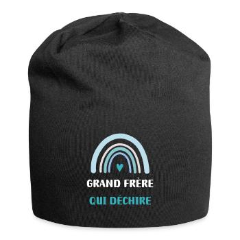 grand frère qui déchire arc-en-ciel - Bonnet en jersey - noir - Devant