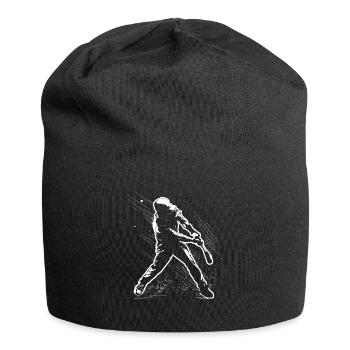 Baseballspieler - Jersey-Beanie - Schwarz - Vorne