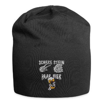 Schere, Stein, Paar, Bier - das perfekte Outfit - Jersey-Beanie - Schwarz - Vorne